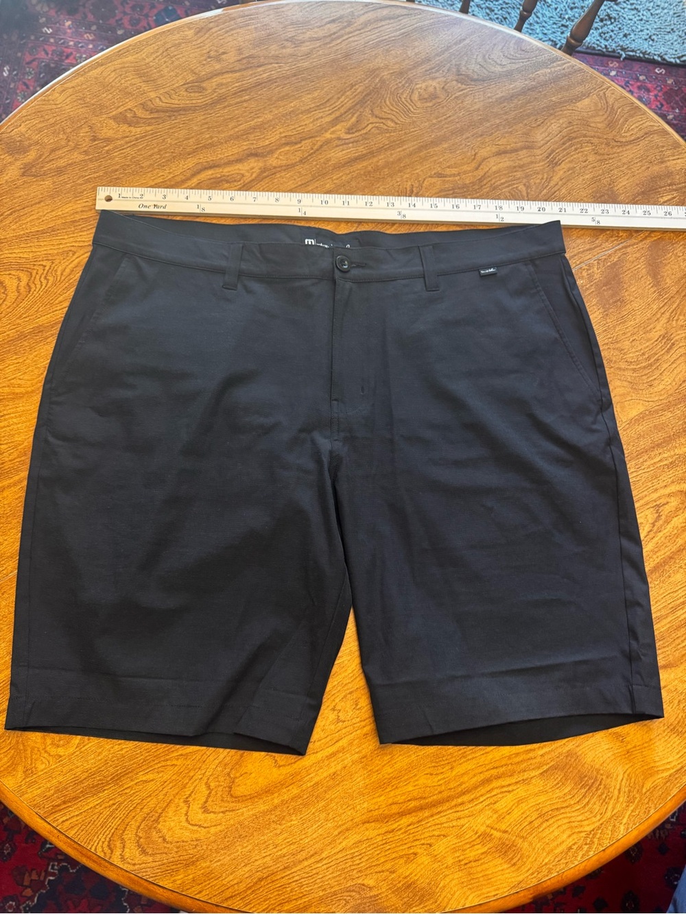 Travis Mathew Black Flat Front Performance Shorts